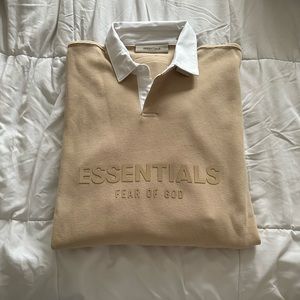 Essentials Waffle Knit Collard Shirt Size Medium